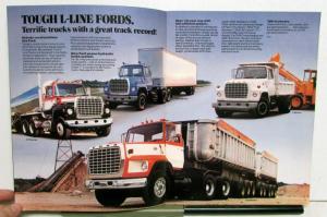 1984 Fords L-Line 800-9000 Series Trucks Interiors Trim Levels Options Brochure