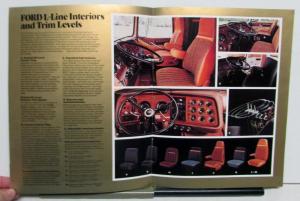 1984 Fords L-Line 800-9000 Series Trucks Interiors Trim Levels Options Brochure