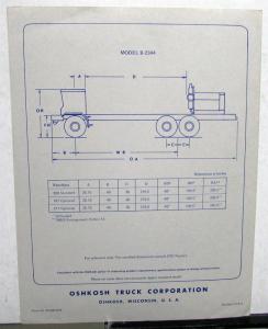 1977 Oshkosh Model B 2344 Forward Placement Concrete Truck Dealer Brochure