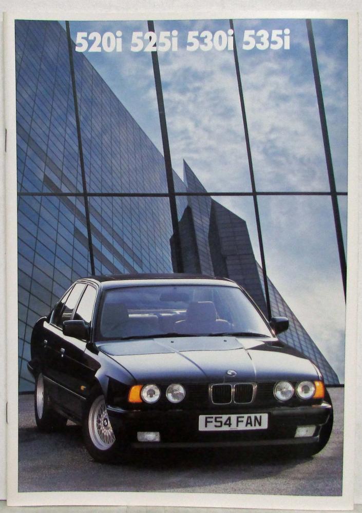 1988 BMW 520i 525i 530i 535i Sales Brochure