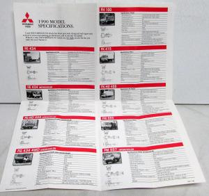 1990 Mitsubishi FUSO Truck Models Dealer Sales Brochure Pocket Folder