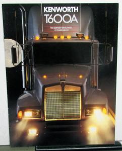 1985 Kenworth T600A Trucks Dealer Sales Brochure Semi Truck Features