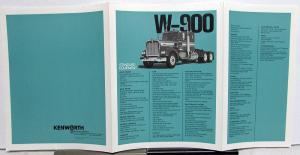 1974 Kenworth Truck Dealer W 900 Models Semi Trucks Sales Brochure