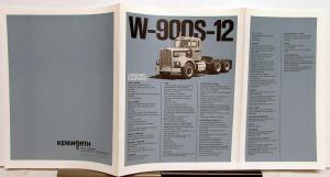 1974 Kenworth Truck Dealer W 900S 12 Models Semi Trucks Sales Brochure