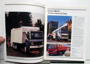 1989 Ford Cargo Tandem Truck Chassis Dimensions Specifications Sales Brochure