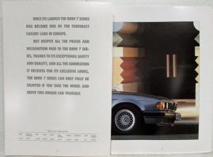 1990 BMW 7 Series Sales Brochure