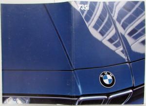 1985 BMW 735i Sales Brochure - Right-Hand Drive