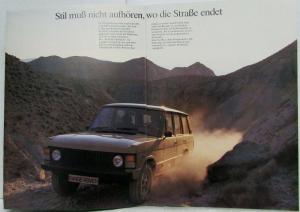 1982 Land Rover Range Rover Sales Brochure - German Text