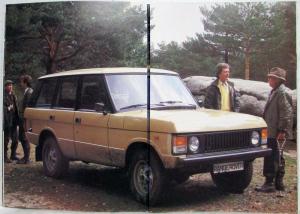 1982 Land Rover Range Rover Sales Brochure - German Text