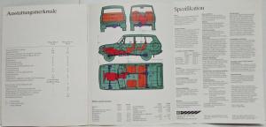 1982 Land Rover Range Rover Sales Brochure - German Text