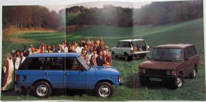 1982 Land Rover Range Rover Sales Brochure - Dutch Text