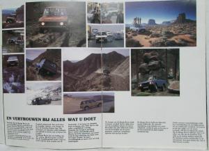 1982 Land Rover Range Rover Sales Brochure - Dutch Text