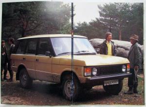 1982 Land Rover Range Rover Sales Brochure - Dutch Text