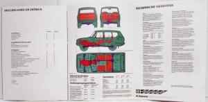 1982 Land Rover Range Rover Sales Brochure - Dutch Text