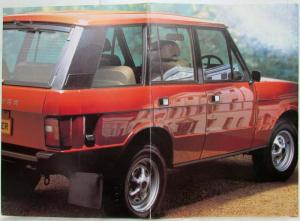 1982 Land Rover Range Rover Sales Brochure - Dutch Text