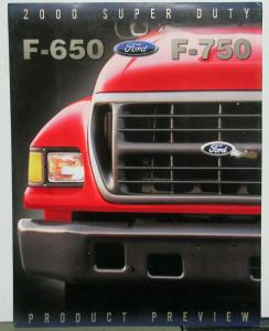 2000 Ford F 650 F 750 Super Duty Pickup Trucks Product Preview Sales Tri-Folder