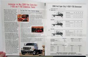 2000 Ford F 650 F 750 Super Duty Pickup Trucks Product Preview Sales Tri-Folder