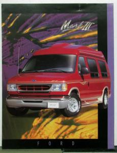 1999 Ford Mark II Conversion Van Specifications Sales Brochure