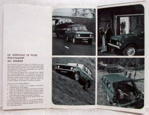 1982 Land Rover Range Rover Sales Folder - French Text