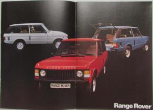 1978 Land Rover Range Rover Sales Brochure