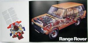 1978 Land Rover Range Rover Unique Prestige Saloon Sales Brochure