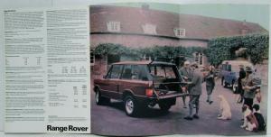 1978 Land Rover Range Rover Unique Prestige Saloon Sales Brochure