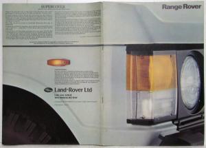 1978 Land Rover Range Rover Unique Prestige Saloon Sales Brochure