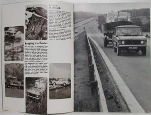 1972 Land Rover Range Rover the Most Versatile Motor Car Sales Brochure