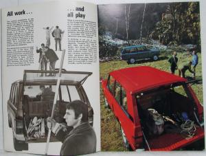 1972 Land Rover Range Rover the Most Versatile Motor Car Sales Brochure