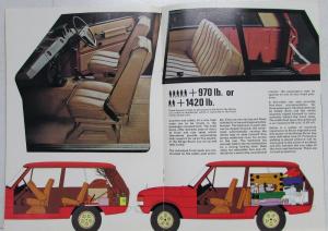 1973 British Leyland Range Rover Most Versatile Car in the World Sales Brochure