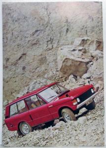 1973 British Leyland Range Rover Most Versatile Car in the World Sales Brochure