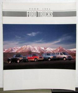 1994 Ford Windstar F Series Ranger Bronco Explorer Aerostar Brochure REVISED