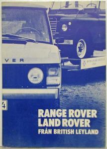 1978 Range Rover Land Rover Specifications Folder - Swedish Text