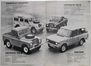 1978 Range Rover Land Rover Specifications Folder - Swedish Text