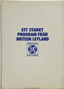 1978 Range Rover Land Rover Specifications Folder - Swedish Text