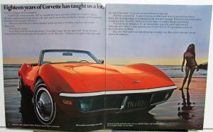 1971 Chevrolet Corvette Dealer Sales Brochure Stingray Coupe