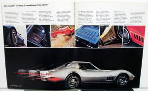 1969 Chevrolet Corvette Prestige Dealer Sales Brochure Stingray Hardtop Original