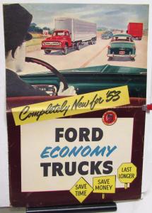 1953 Ford Economy Trucks The Greatest Line Ever Built Construction Sales Folder