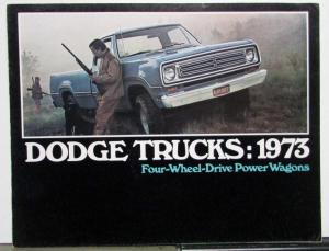 1973 Dodge Trucks Four Wheel Drive Power Wagon Series Specifications Tri-Folder