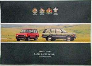 1992 Land Rover Range Rover and Range Rover County Sales Brochure