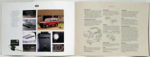 1992 Land Rover Range Rover and Range Rover County Sales Brochure