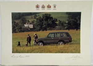 1989 Land Rover Range Rover Sales Folder