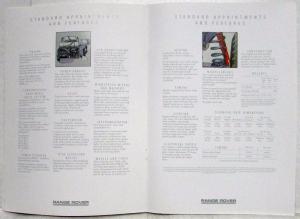 1987 Land Rover Range Rover Sales Brochure