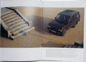 1989 Land Rover Range Rover Vogue and Standard Models Sales Brochure