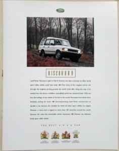 1995 Land Rover Discovery Path to North America Sales Brochure