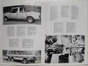 1979 Rapport Quadraporte and Excelsior Range Rover Conversions Sales Brochure