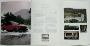 1987 Land Rover Range Rover Tri-Fold Sales Folder