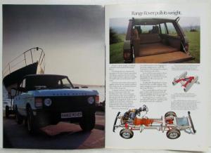 1984 Land Rover Range Rover Luxury Need Not Stop Sales Brochure