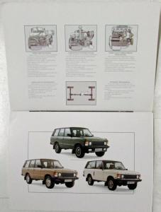 1987 Land Rover Range Rover Flip-Up Sales Brochure