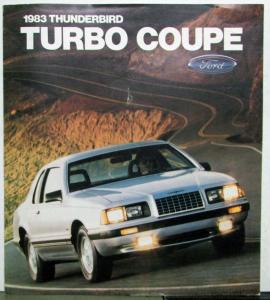 1983 Ford Thunderbird Turbo Coupe Specifications Sales Tri-Folder